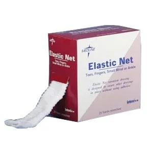 Medline - From: NONNET03 To: NONNET06 - Industries Tubular Retainer Elastic Net Dressing Size 4 Tubular Shape, 25 yds. x 11 1/2" (Stretch), 1/2" (Relaxed) W, Latex free