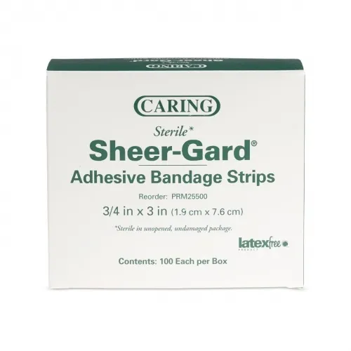 Medline - PRM25500H - Caring Plastic Adhesive Bandages,Natural,No