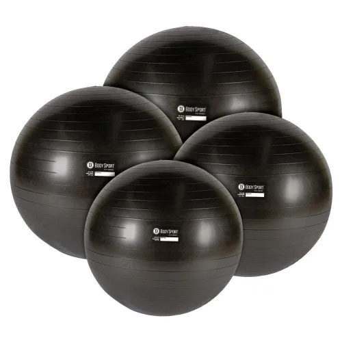 Shanghai Pengfeng Plastic Products - 6PF55AB - Body Sport Eco Series Exercise Ball, 6p-free, Latex-free, Slow Release, Black, 55cm