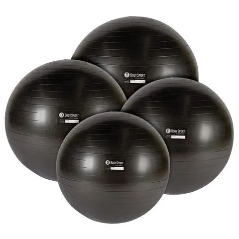 Shanghai Pengfeng Plastic Products - BULK45ABCMBLK - Body Sport(r) Studio Series Fitness Ball (exercise Ball), 45 Cm, Charcoal, Slow Air Release, Bulk Packaged