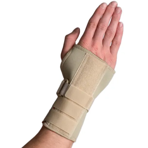 Orthozone - From: 105RTMED To: 105RTSML - Thermoskin Carpal Tunnel Brace With Dorsal Stay, Beige, Right, Medium, 7 1/2" X 8 1/2"
