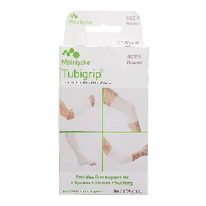 MOLNLYCKE HEALTH CARE - Tubigrip - 1523 - Molnlycke  Elastic Tubular Support Bandage  4 Inch X 1 Yard Large Knee / Medium Thigh Pull On Natural NonSterile Size F Standard Compression
