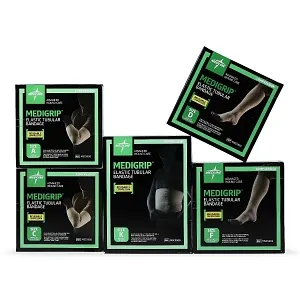 Medline Industries - Medigrip - MSC9502 - MEDIGRIP Elasticated Tubular Support Bandage, Size C: 2-5/8"W (6.8 cm) for Adult Hands, Arms or Legs.