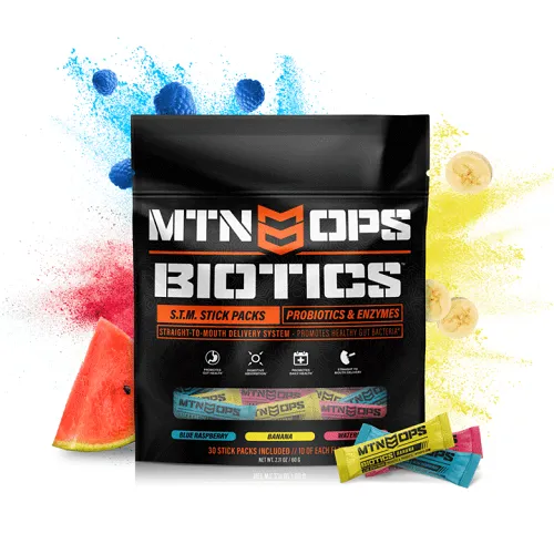 MTN OPS - 1005-STM-MTN - Biotics Stm Stick Packs Probiotics & Enzymes