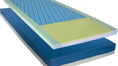 Novummed - From: NV-PPM7-80-RS To: NV-PPM9-80-RS - Multi layered/multi zoned Foam Mattress With 3" Elevated Perimeter And Cut out