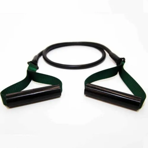 NZ - From: S700GR To: S700YL - Manufacturing Strechcordz Basic Exerciser With Handles, 4 foot Resistance Tube With Handles, Green Resistance