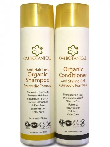 OM Botanicals - OM306 - Organic Anti-hair Loss Shampoo And Organic Conditioner Kit