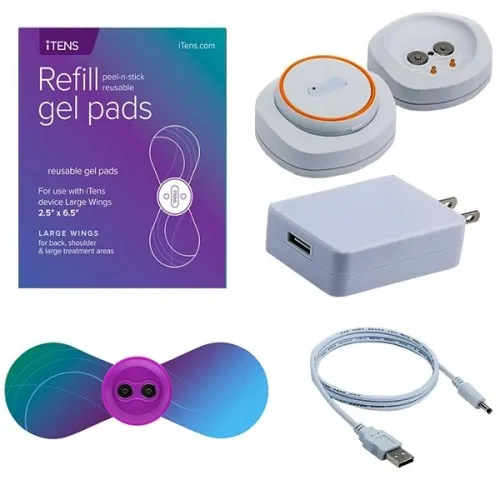 Pain Management Technologies - From: ITENSGRSM To: ITENSWHL  iTENS Device With Wings Pair ElectrodesSB Charger and Manual
