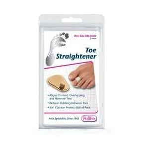 Pedifix Footcare - Podiatrists' Choice - P55/24 - Toe Straightener, Universal, Soft, Cotton-elastic Band, Dual-layer Foam Padding, Interchangeable for Left or Right Foot