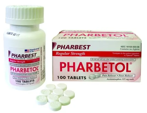 Pharbest Pharmaceuticals - 16103035308 - Acetaminophen 325 mg Tablet (100 Count)