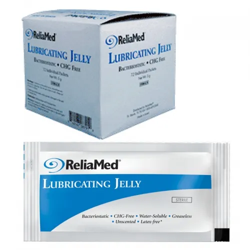 Cardinal Health - Reliamed - LJ33183G - Med  Essentials Lubricating Jelly 5g Packet.  Sterile, Bacteriostatic.  Non CHG  Formula.  Water Soluble.