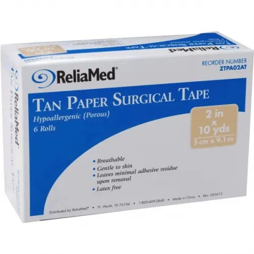 Cardinal Health - Med - Reliamed - PA05A - Cardinal Health Essentials Paper Surgical Tape 1/2" x 10 yds.