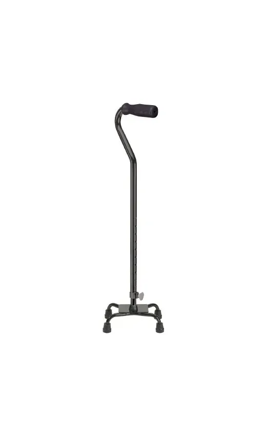 Drive Medical - RTL10310 - Quad Cane with Small Base Black, Foam Rubber Grip, 300 lb. Weight Capacity
