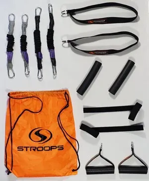 S3 Balance - STRENGTH KIT - S3 Balance Strength Kit by Stroops Includes S3 Safety Training Straps -2- Resistance Bands -2 Long 2 Short- Strength Training Handles -2- Strength Training Loops -2- Stretching Peg Grip Pads -pair- Cinch Bag -DROP SHIP ONLY-