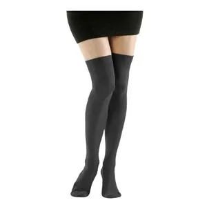 Sigvaris - From: 842NLLW99 To: 842NSSW35  842N Style Soft Opaque Thigh, 20 30mmHg, Women's, Large, Long, Black