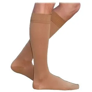 Sigvaris - From: 232CLLM66 To: 233CMLM00  Cotton Comfort Men's Knee High Compression Stockings Long