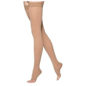 Sigvaris - From: 233NMLO66 To: 233NSSO66 - Cotton Comfort Thigh High with Grip Top 30 40 mmHg Long Open