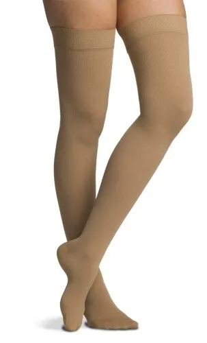 Sigvaris - From: 233NLLW66 To: 233NSSW99 - Cotton Comfort Women's Thigh High with Grip Top 30 40 mmHg Closed Toe Short