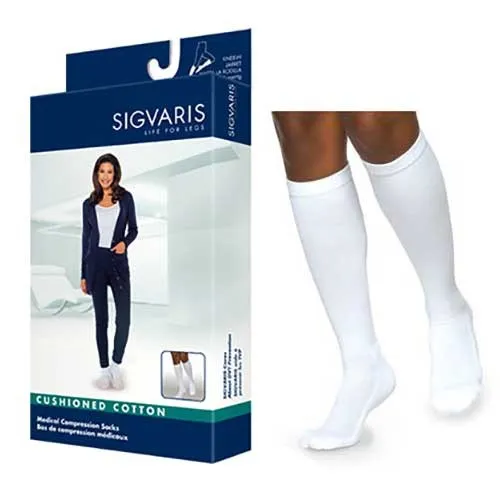 Sigvaris - 362CSLW00 - Cushioned Cotton Calf 0-30 Long Closed
