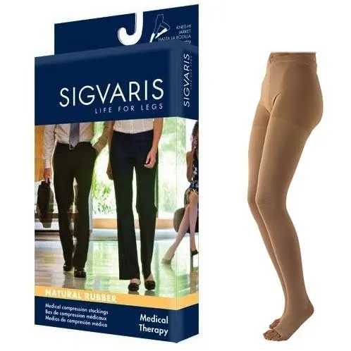 Sigvaris - 505NM2O77 - Natural Rubber Thigh-High with Grip-Top, 50-60 Open