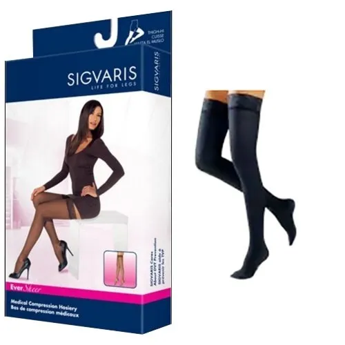 Sigvaris - 782NMSW08 - EverSheer Thigh High with Grip-Top0-30 Short Closed