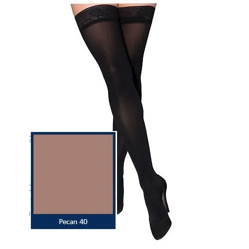 Sigvaris - 843NMLW40 - Soft Opaque Thigh-High with Grip-Top, 30-40, Long, Closed