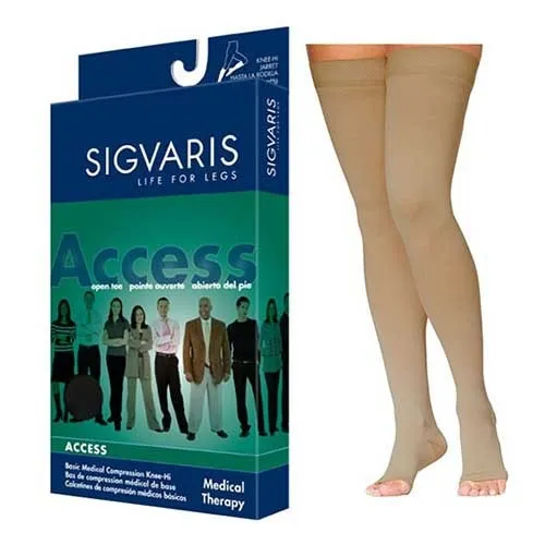 Sigvaris - 973NSSO66 - Access Thigh-High with Grip-Top, 30-40, Short, Open