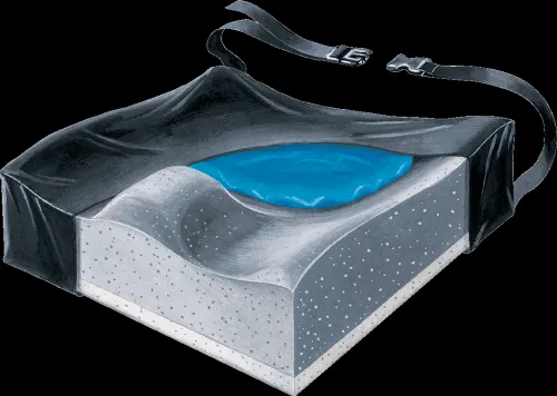 Skil-care - 751635B - Bariatric Gel Foam Contour Cushion with Low-shear Cover