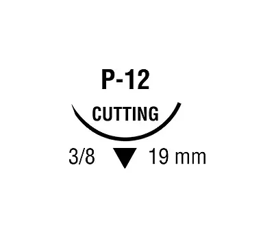 Covidien - SM5638 - Suture, Premium Reverse Cutting, Undyed, Needle P-12, 3/8 Circle
