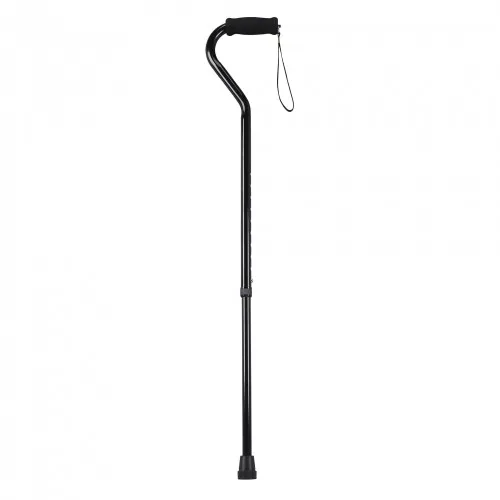 Drive Medical - RTL10306 - Walking Cane with Offset Handle Black, Aluminum, Foam Rubber Grip, 300 lb. Weight Capacity
