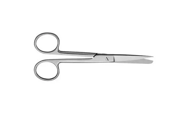 V. Mueller - SU1992 - Suture Scissors 5-1/2 Inch Length Surgical Grade Finger Ring Handle Straight Sharp Tip / Blunt Tip