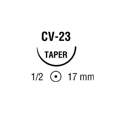Covidien - Polysorb - UL-212 - Absorbable Suture With Needle Polysorb Polyester Cv-23 1/2 Circle Taper Point Needle Size 4 - 0 Braided