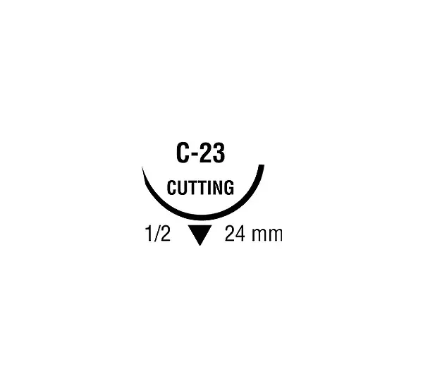 Medtronic / Covidien - SL85MG - Suture, Reverse Cutting, Needle C-23, Circle