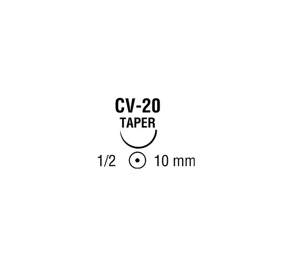 Medtronic / Covidien - VP772X - Suture, Taper Point, Needle CV-20, Circle